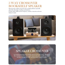 CDD Bookshelf Speakers 8-Inch Bass Driver, 300 Watts, 3-Way Crossover, Wood, Cherry (Pair)