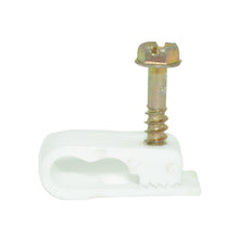 CDD Dual Coaxial RG6 Cable Clips with 1” Screw, 100 Per Bag
