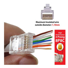 CDD Cat6 EZ-RJ45 Pass Through Modular Voice Data Connector, 50 Pack