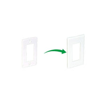 CDD Screwless Single Gang Decora Style Wall Plate, White