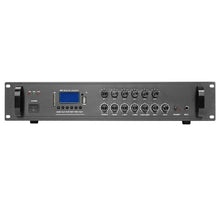 CDD 6 Zone Audio Amp. 500W. 4-16 Ohm, 70/100 Volt, 2 Mic In., Bluetooth/USB/SD/FM, Rack Mount