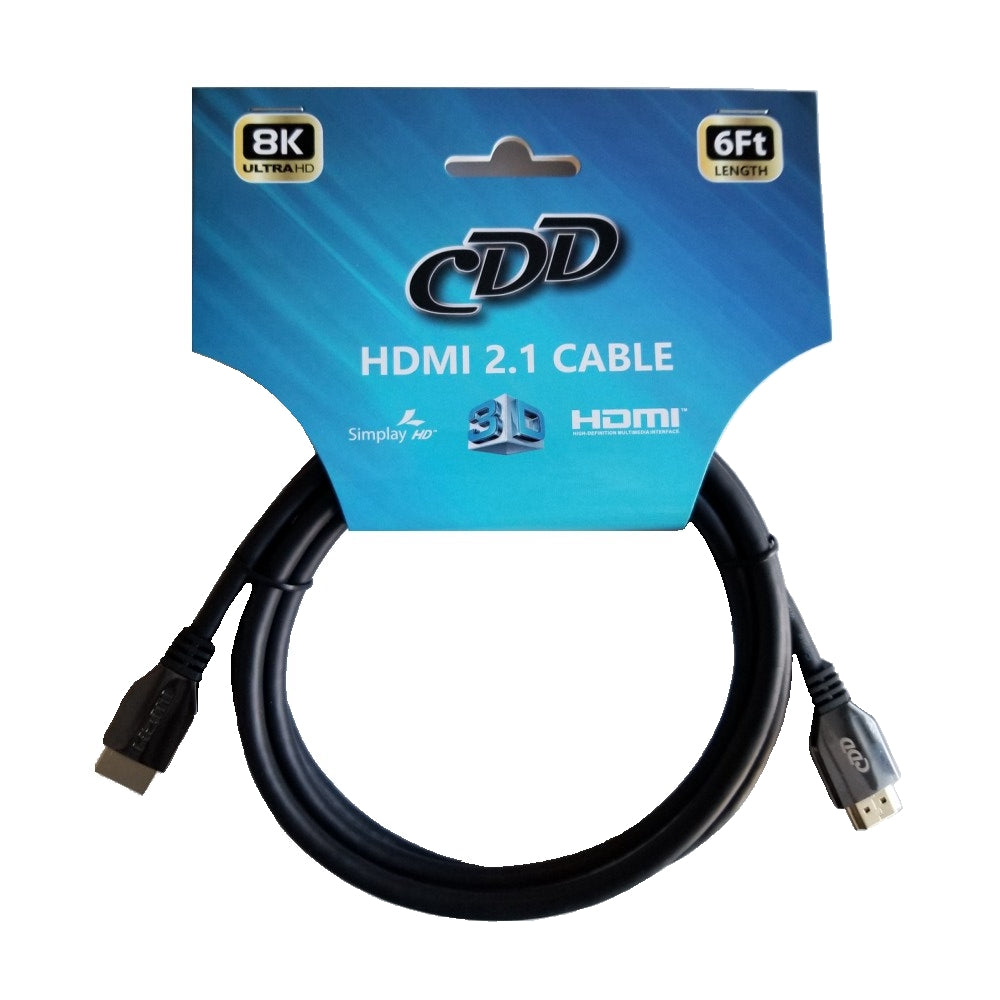CDD HDMI Cable, 8K Ultra HD, 3D Compatible, FT4 & CSA Approved, 6 Ft