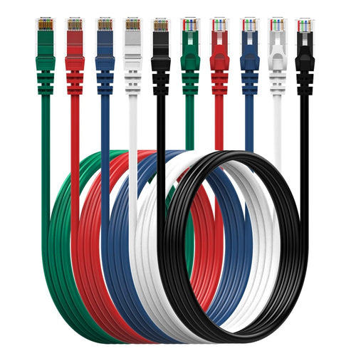 CDD Cat6 UTP 24AWG Patch Ethernet Cable with Snagless RJ45 Connectors, 18 Inches