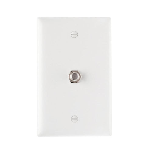 CDD Wall Plate w/Single 1.0 ghz F-81 Connector, White