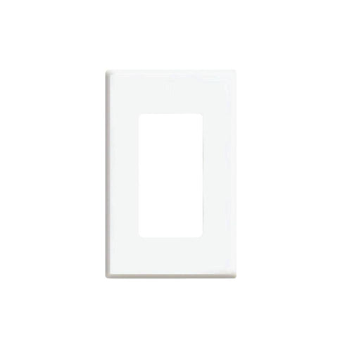 CDD Screwless Single Gang Decora Style Wall Plate, White