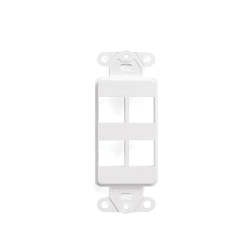 CDD Keystone Decorator Insert, 4 Port, White