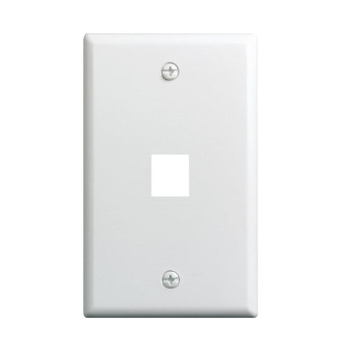 CDD Keystone Wall Plate 1 Cavity, White