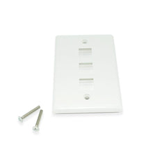 CDD Keystone Wall Plate 3 Cavity, White