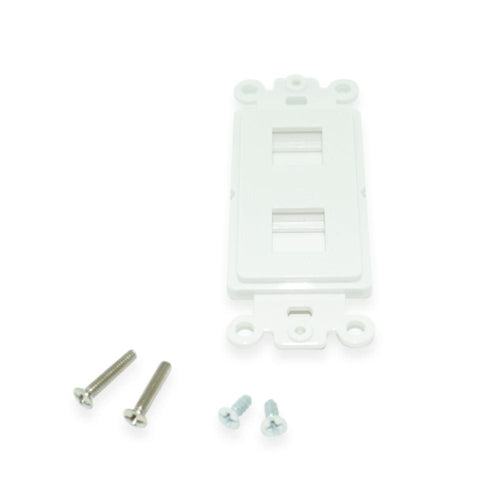 CDD Keystone Decorator Insert, 2 Port, White